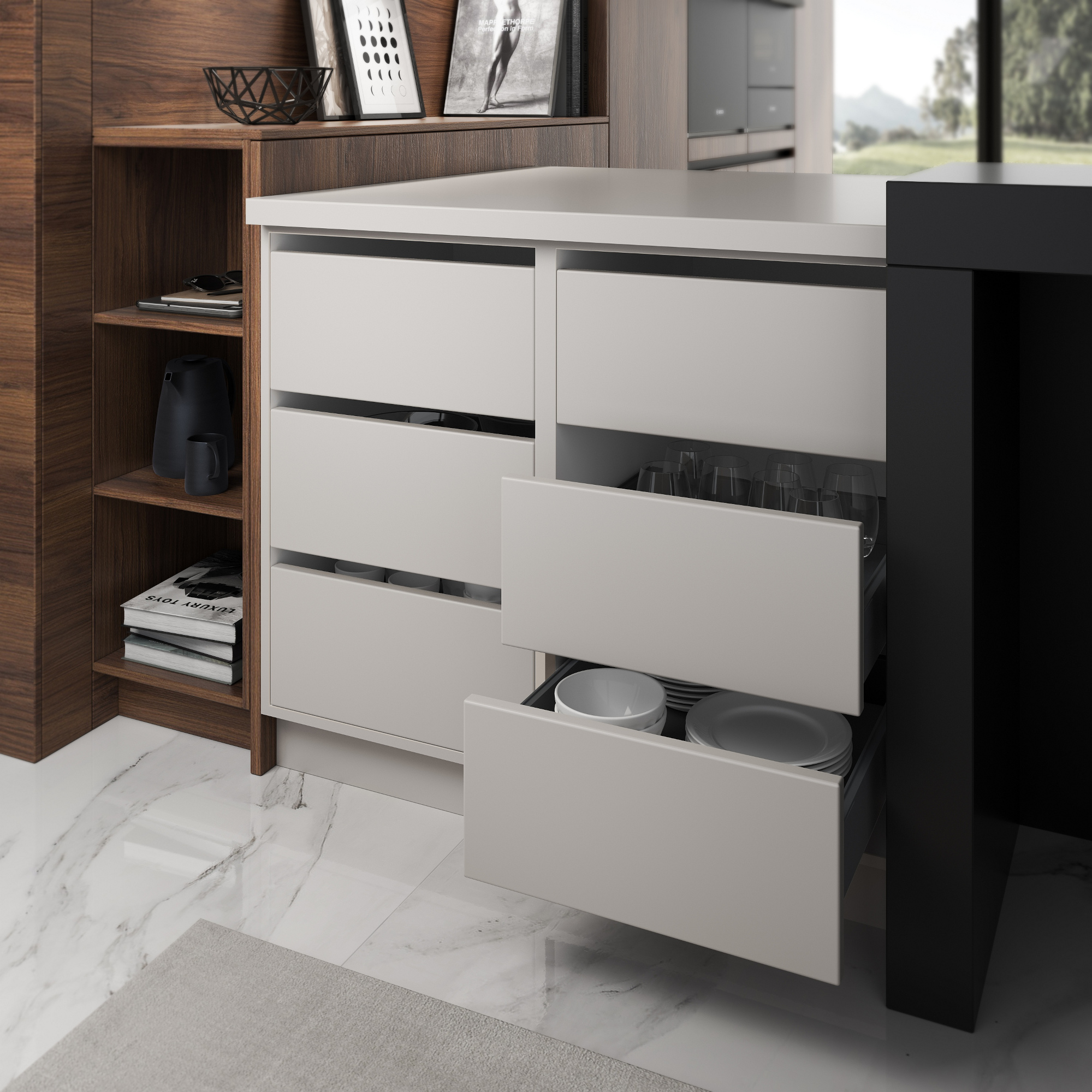 Artego Küche weiß Auszüge